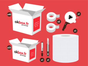 illustration du materiel mis en vente pour le stockage meuble